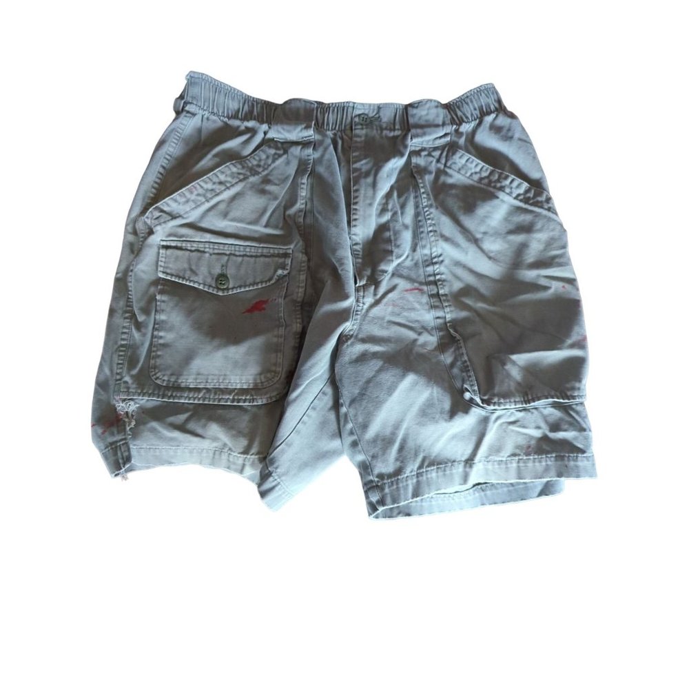 Mens Natural Issue Outdoor Shorts Army Green Cargo Cotton 5 Pockets Large